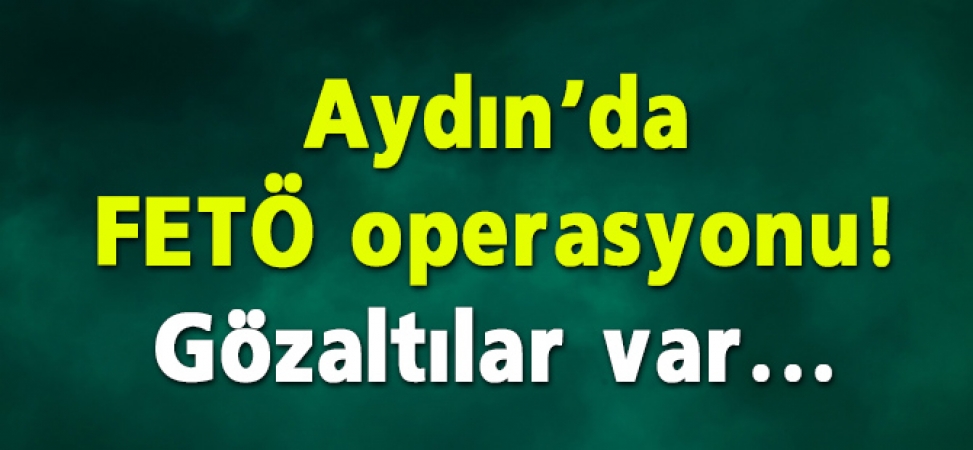 Aydın'da FETÖ operasyonu