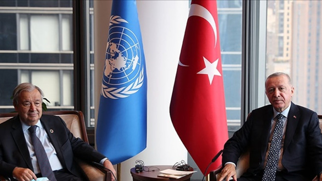 Cumhurbaşkanı Erdoğan Guterres'le görüştü