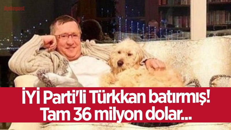 İYİ Parti'li Türkkan batırmış! Tam 36 milyon dolar...
