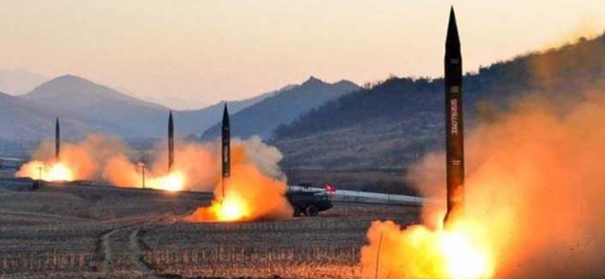 Kuzey Kore'de 2 yıl aradan sonra ilk! Füzeler peş peşe ateşlendi