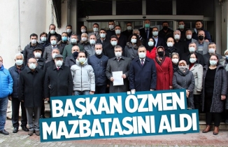AK Parti Aydın İl Başkanı Özmen mazbatasını aldı